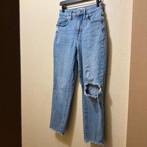 Madewell Women's The Curvy Perfect Vintage Jean Distressed Denim Pants Size 27